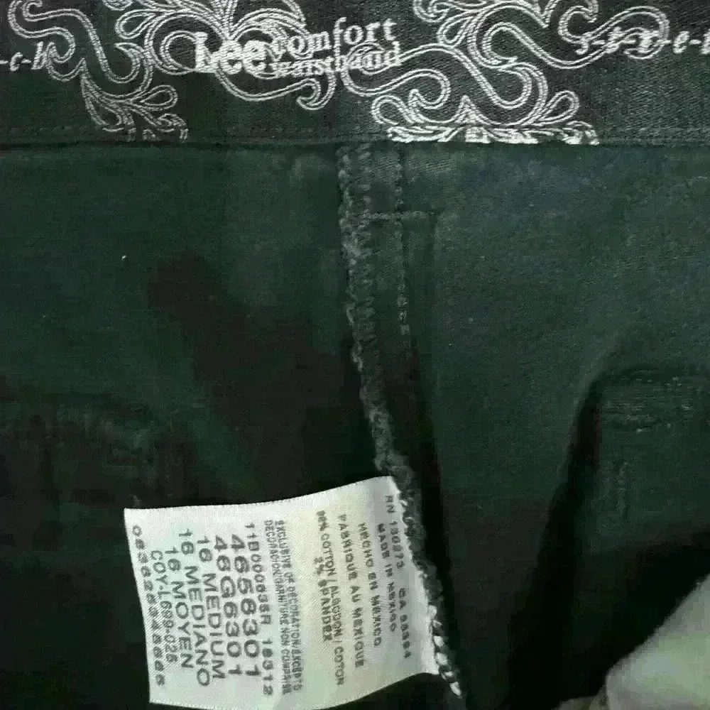 Lee comfort waistband pants, black - size 16 medium - Picture 2 of 6